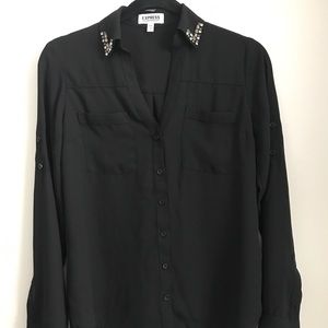 Express Black Portofino Shirt